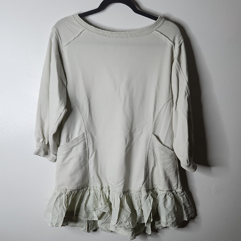ANTHROPOLOGIE DAILY PRACTICE ELDRIDGE OVERSIZED RUFFLE EDGE DRESSPOCKETS NWT XXS